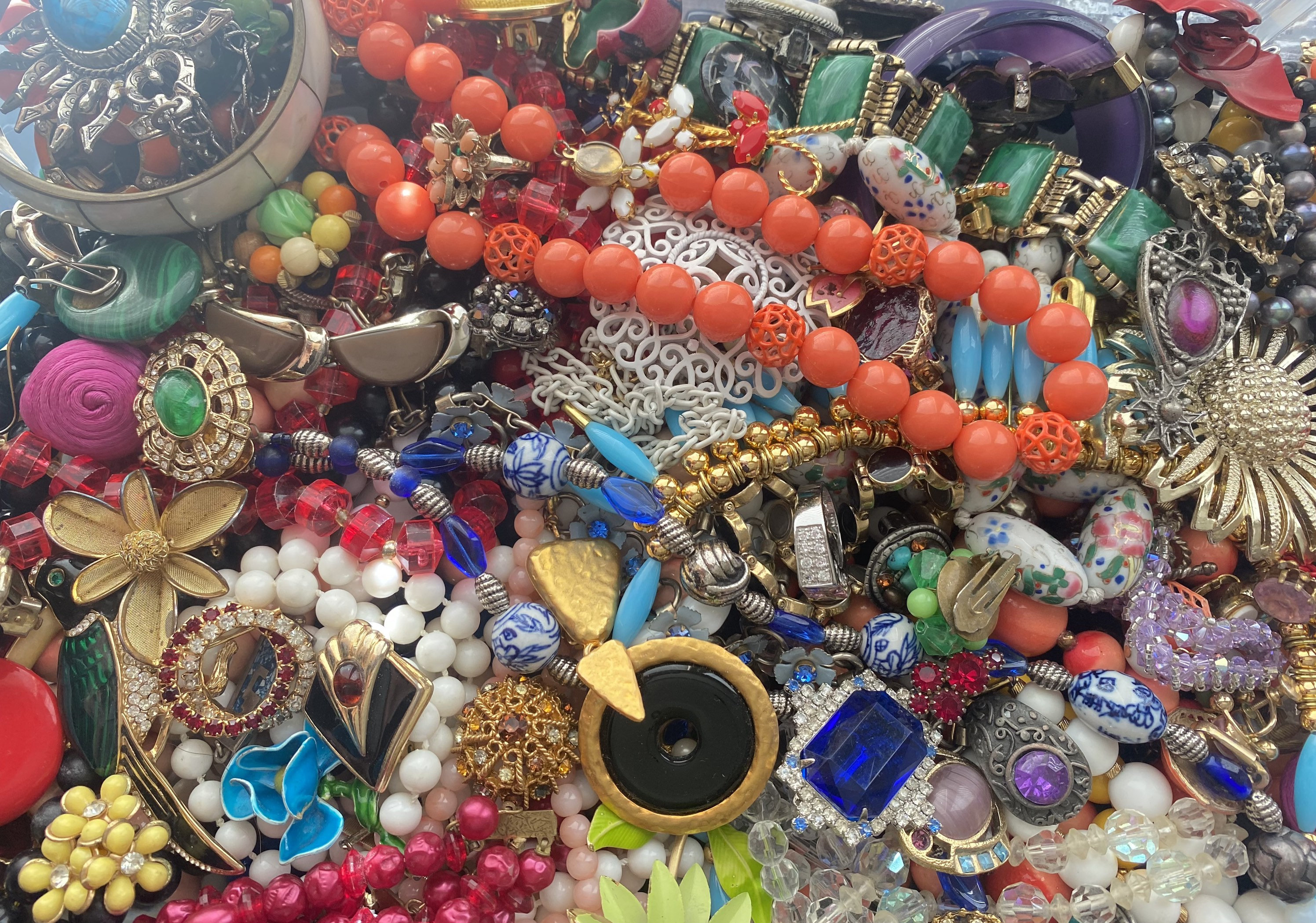 Vintage to Mod Colorful Costume Jewelry 5 Piece Lot All Etsy