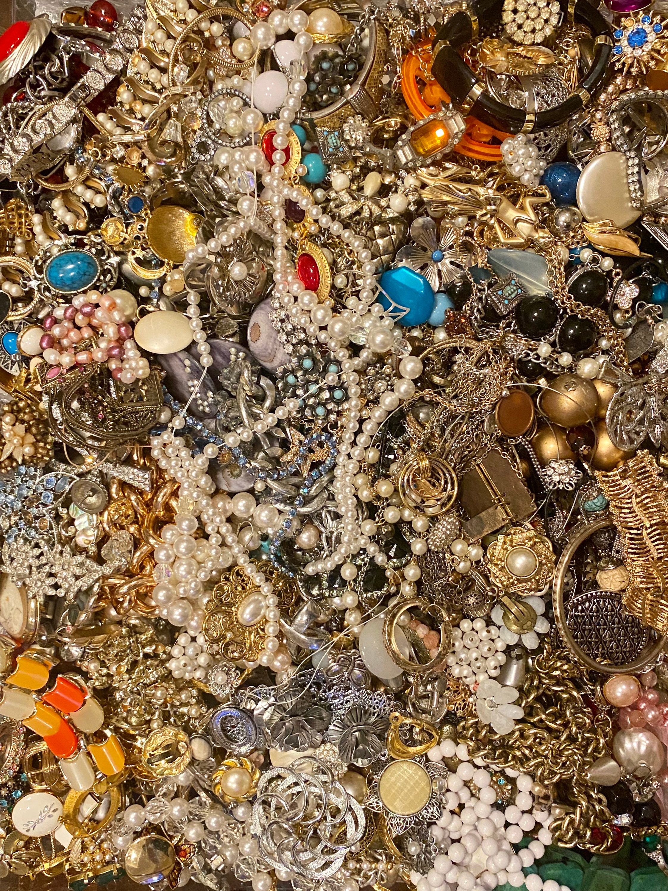 Vintage to Mod Broken Costume Jewelry Lot 1 Pound Etsy