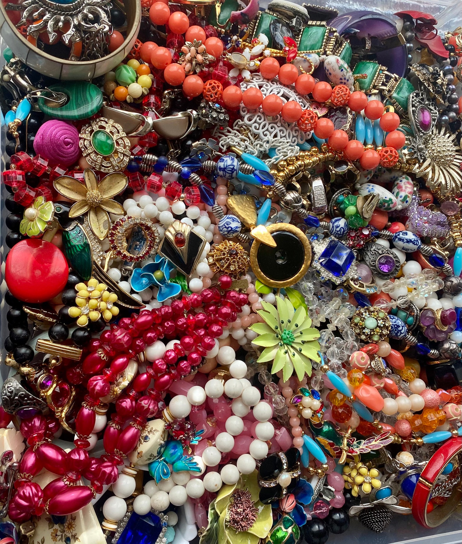 Vintage to Mod Colorful Costume Jewelry 5 Piece Lot All - Etsy