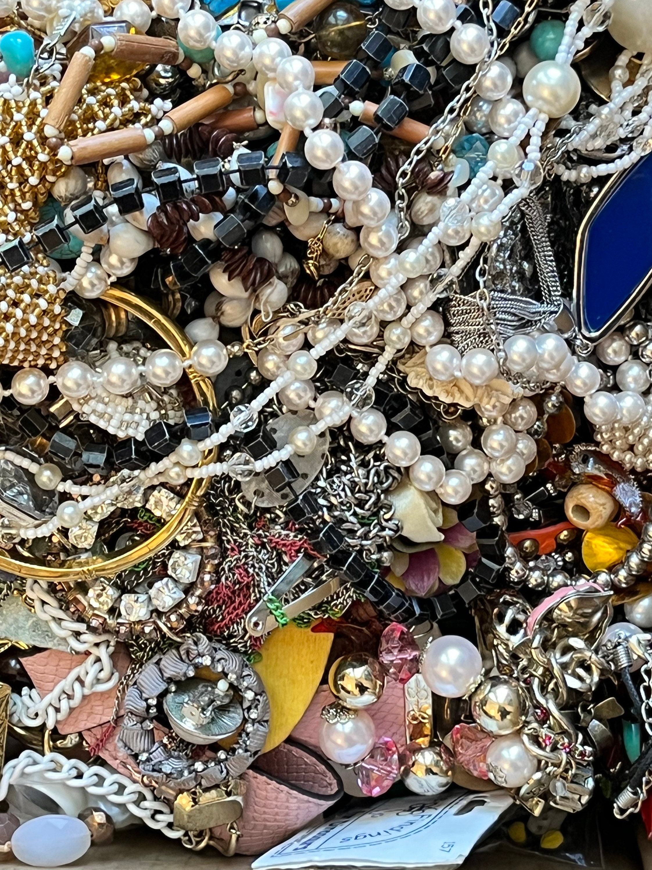 1 Pound Lb Bag Jewelry Vintage Modern Lot Craft Junk Some Wearable Resell  Mix In