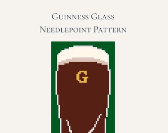 Guinness Glass Needlepoint Pattern (Digital Download)
