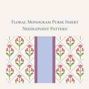 Floral Purse Insert Needlepoint Pattern (Digital Download)