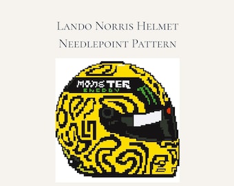 Lando Norris Helmet Needlepoint Pattern (Digital Download)