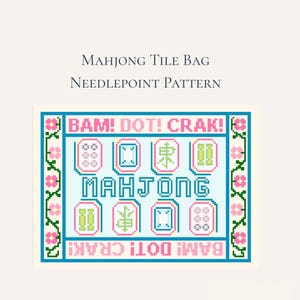 Mahjong Tile Bag Insert Needlepoint Pattern (Digital Download)