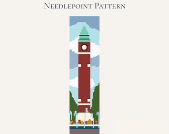 SLU Clocktower Bookmark Needlepoint Pattern (Digital Download)
