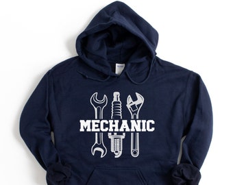 "I May Be A Mechanic But I Can't Fix Stupid" Unisex Hoodie – Crew Neck, Long Sleeve, 80% Cotton – By Hotscamp