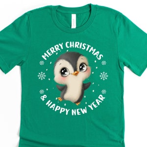 Cute penguin shirt, Christmas Penguin t shirt, Christmas shirts, Merry Christmas and Happy New Year