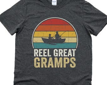Reel great gramps, father's day fishing grandpa shirt