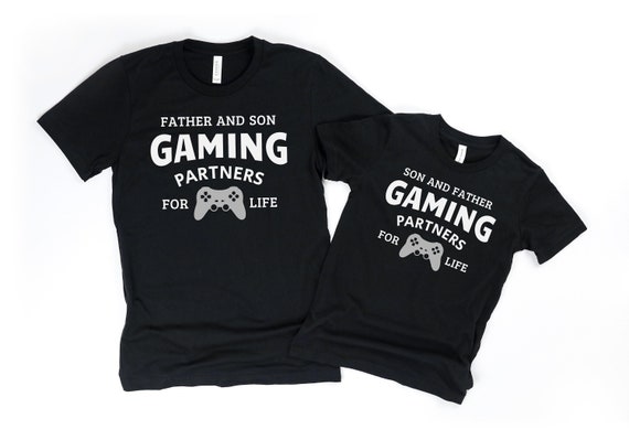 dad and son gamer shirts