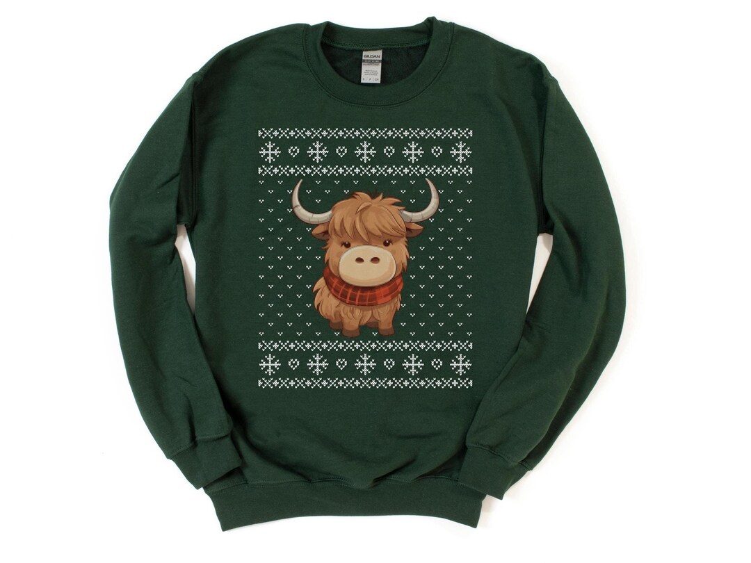 Highland Coo Unisex Ugly Christmas Sweater
