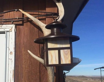 Elk Antler Outside Light