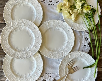 Countryware by Coalport | 8.25” Salad plates Sold Separately | White Cabbage Pattern China Plates | Decorative White Wall Plates |