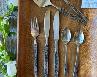 MCM Mismatched Stainless flatware | Ming Tree, International,  Stanley Robert’s Retro flatware | Retro kitchen gift |