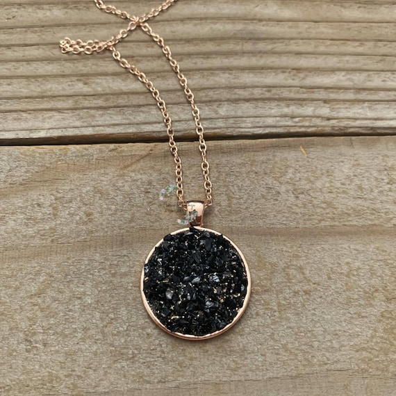 Druzy stone necklace deals