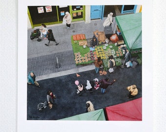 London Croydon Market print - 'People' by Matt Bannister