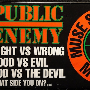 Vintage RARE 90s Public Enemy promo sticker