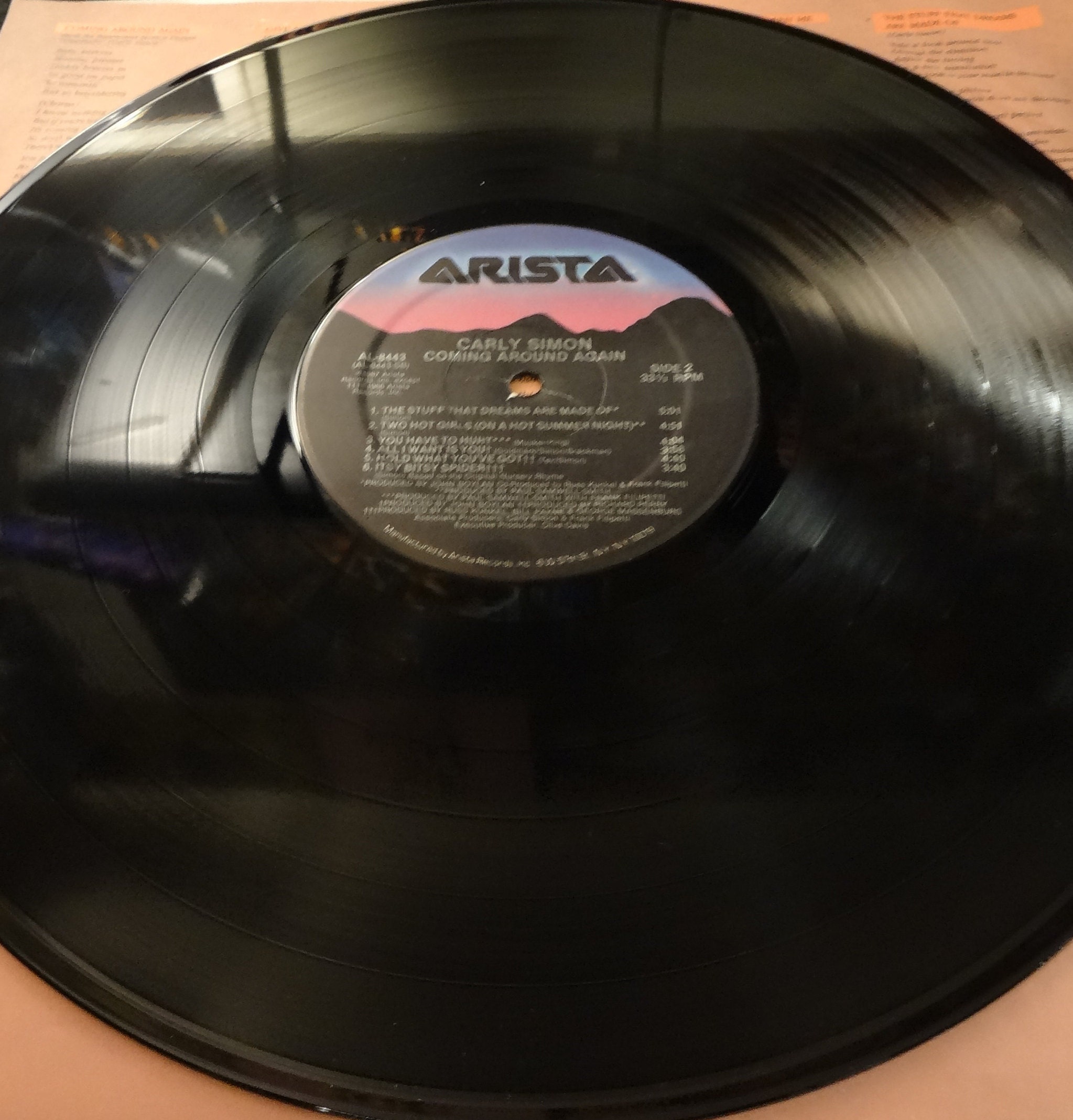 Ω♬　Carly Simon／Coming Around Again　Ω洗浄LP MTUtNzM4Ni5qcGVn.jpeg
