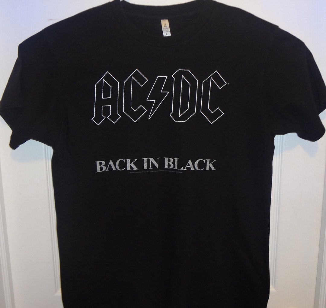AC/DC Back in Black Graphic Tee - Etsy