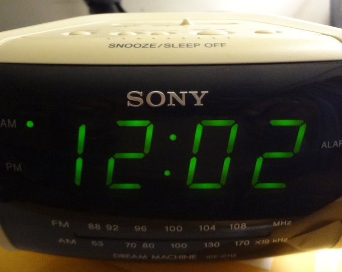 Sony Dream Machine Alarm Clock AM/FM Radio Black ICFC112 Etsy