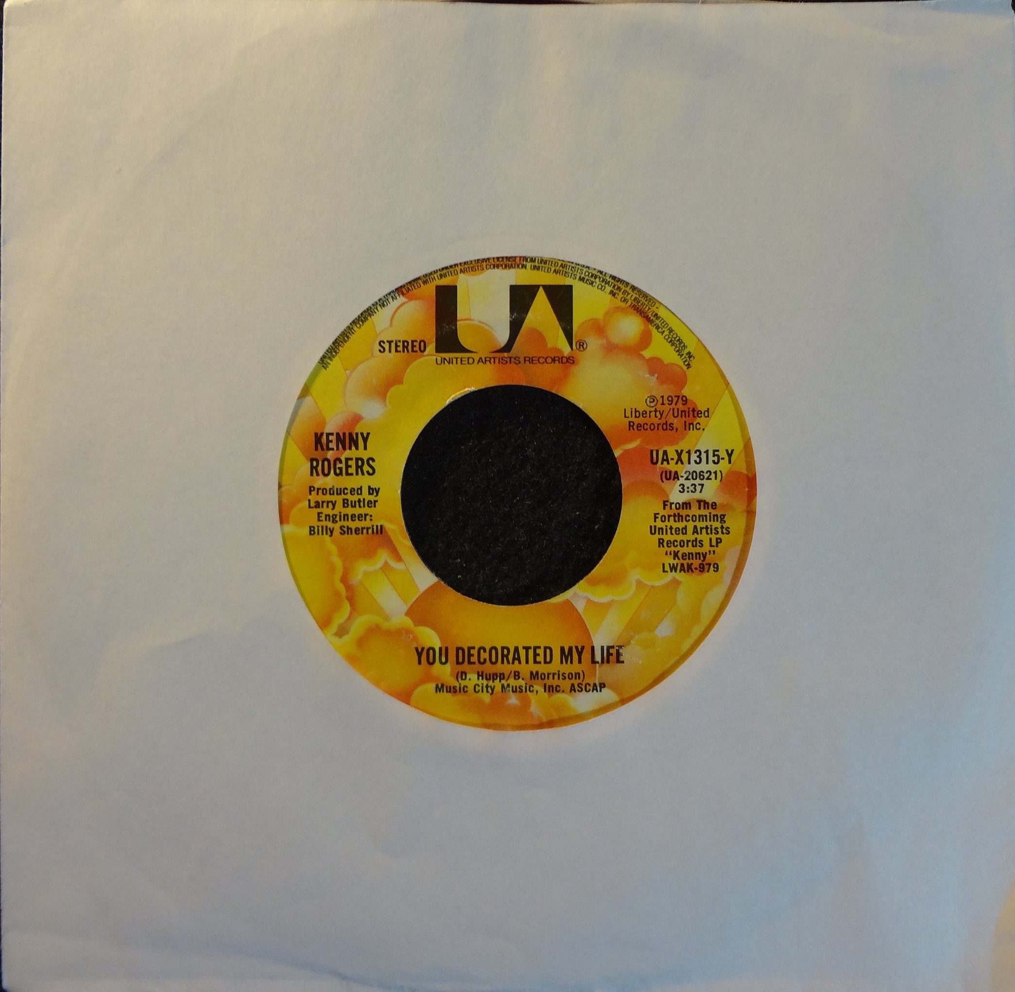 Kenny Rogers - You Decorated My Life / One Man's Woman - Etsy