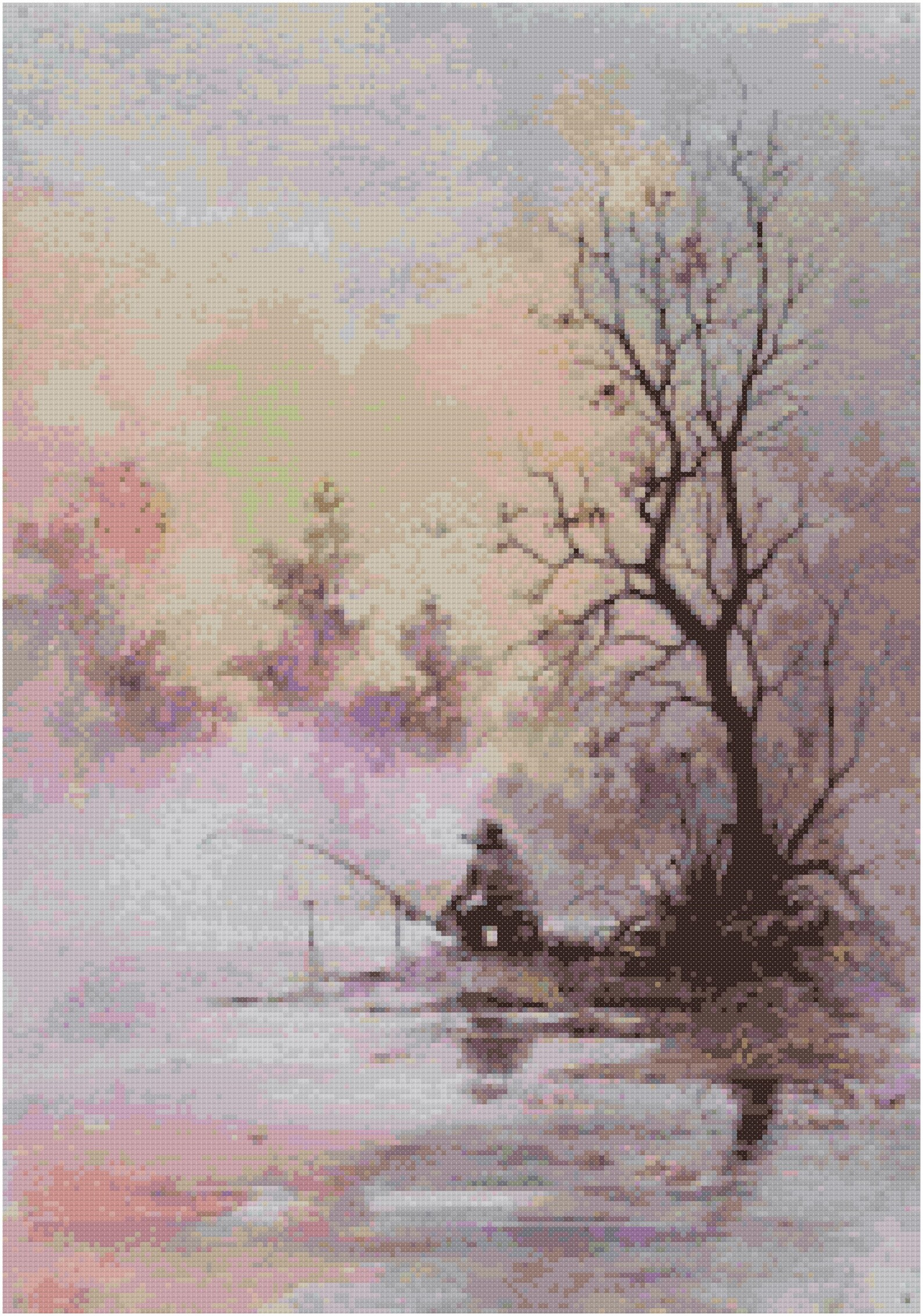 Landscape Cross Stitch Pattern, PDF Instant Download, the Fisherman ...