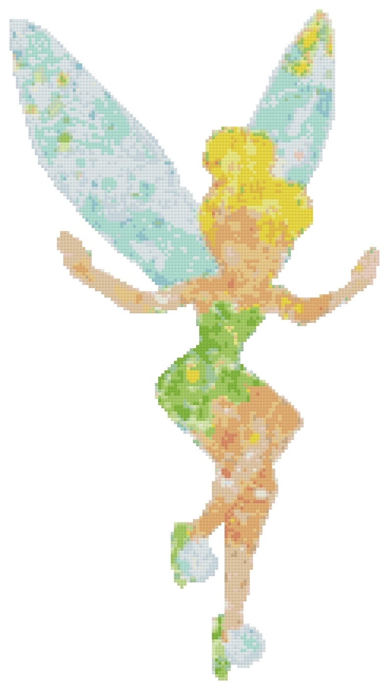 Tinkerbell Cross Stitch Pattern PDF Instant Download Modern - Etsy
