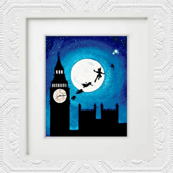 Disney Tinkerbell flying Cross Stitch Pattern Disney Tinkerbell flying Cross Stitch Pattern