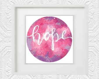 Galaxy Cross Stitch Pattern, PDF Instant Download, Hope Cross Stitch Pattern, Inspirational Quote Cross Stitch Pattern, Galaxy Hope Pattern