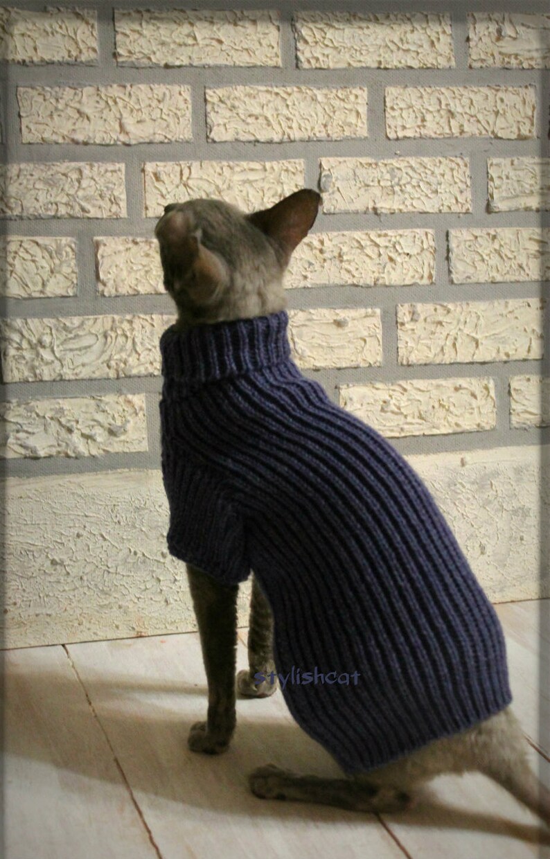 Warm cat clothing cat sweater Cornish rex sweater devon rex Etsy