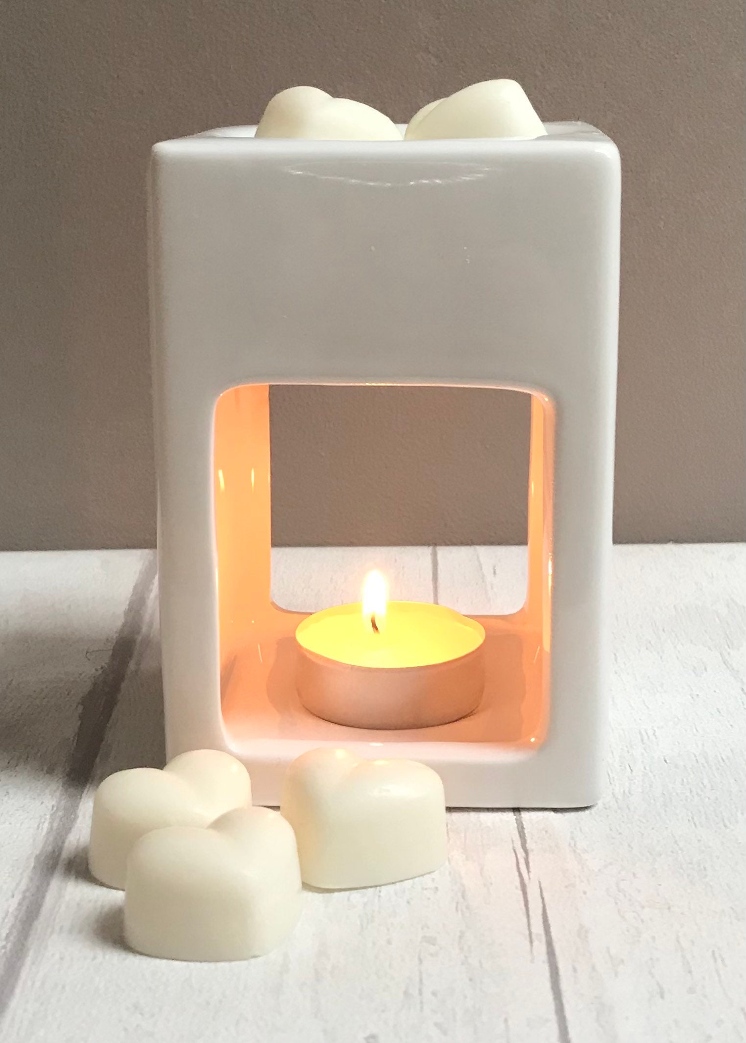 White Wax Melt Burner Set Minimalist Home Decor Wax Melts Etsy UK
