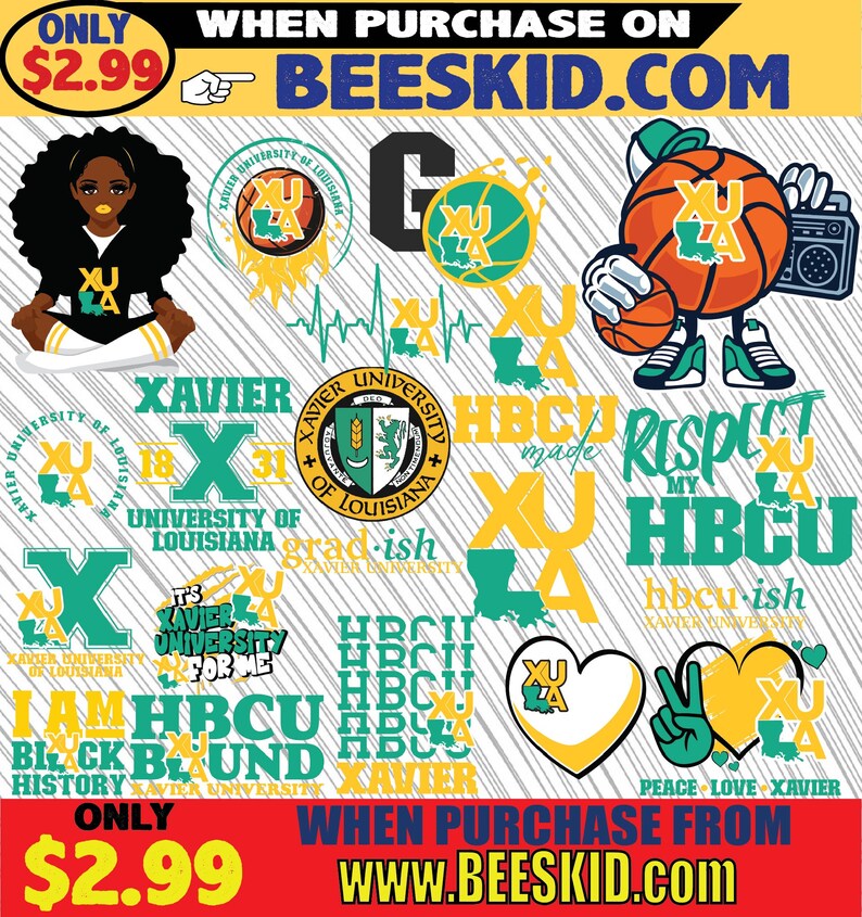 Xavier University Svg HBCU Svg Collections HBCU Logo Svg Etsy