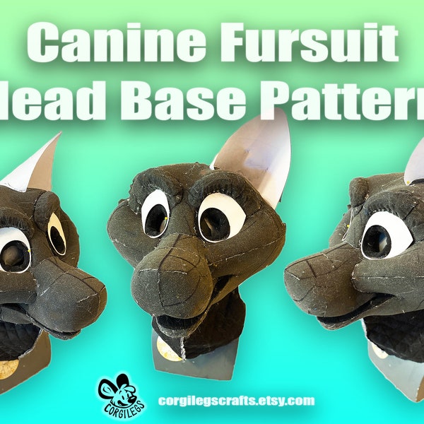 Hollow Canine Fursuit Head Base Pattern