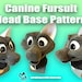 Hollow Canine Fursuit Head Base Pattern