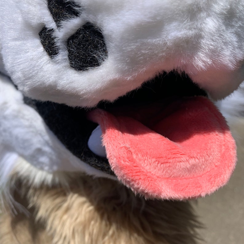 2.5 Inch Handmade hook-and-loop fursuit tongue 