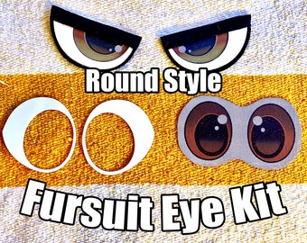 Impermeable Toony Fursuit Eye Kit Estilo Redondo