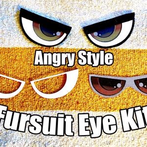 Waterproof Toony Fursuit Eye Kit Angry Style