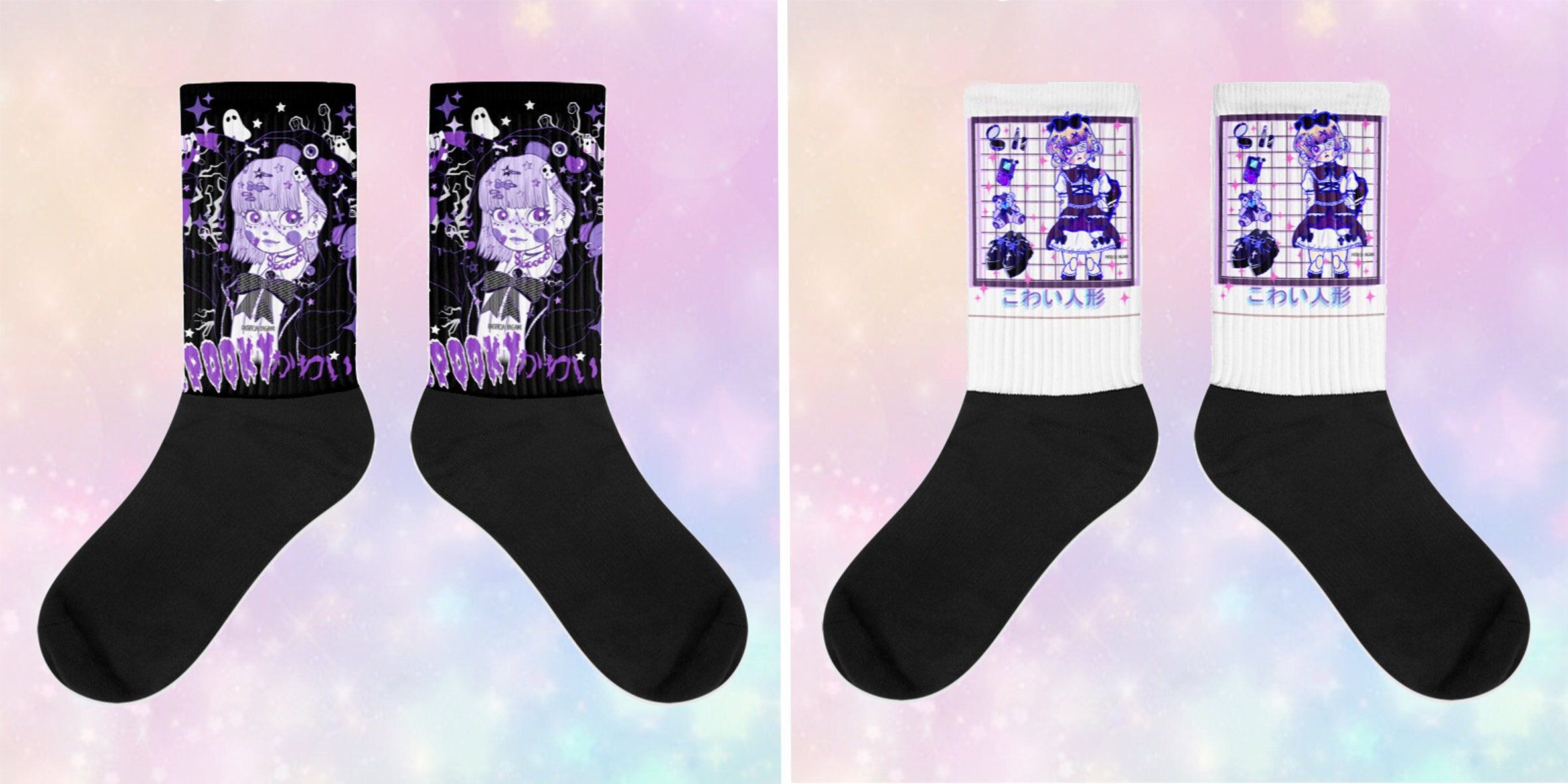 Dark kawaii socks Etsy