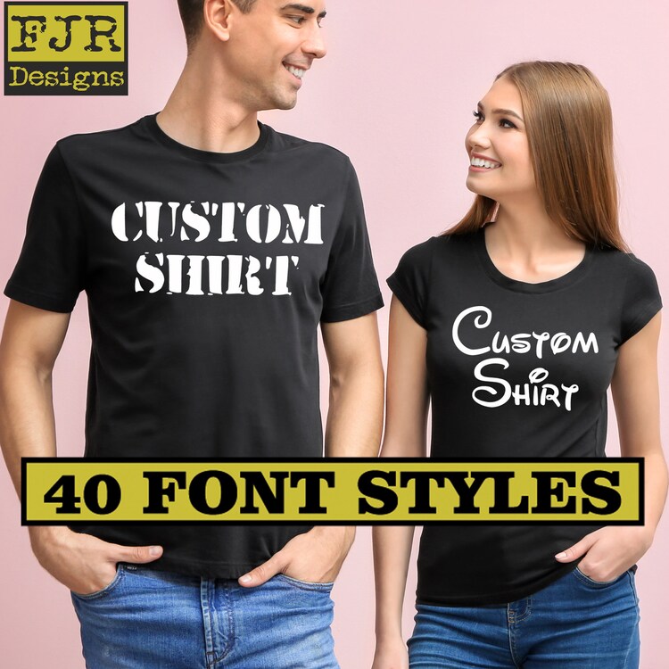 T-shirt, Custom T-Shirts, Custom Text 