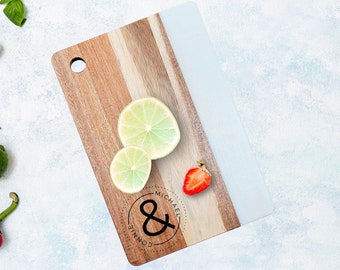 Marble Cutting Board |  Custom Engraved Cutting Board |  Personalized Gift | Gift for Mom | Wedding Gift | Engagement Gift | New Home Gift