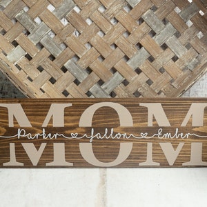 Personalized Mothers Day Gift Mothers Day Gift Mom Sign Gift for Mom Rustic Sign for Mom Family Sign Gift Idea Mother's Day image 4