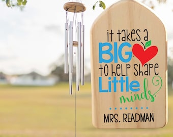 Personalized Wind Chimes Gift | Teacher Gift Chime | Teacher's Day Gift | Personalized Gift | School Teacher Day Gift from Kids | Classroom