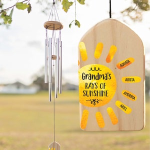 Personalized Gift for Grandma Wind Chimes Grandma Gift Mother's Day Gift for Nana Gift Grandkids Gift for Grandma Mothers Day Gift image 2