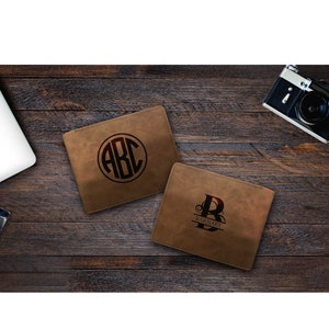 Billetera personalizada - Regalo de aniversario para él - Billetera para hombre - Billetera grabada - Billetera de cuero - Billetera personalizada para hombre - Regalo para papá 7003