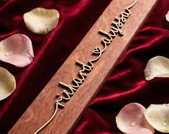 Personalized Couple Name Wood Sign, Custom Wedding Anniversary Keepsake with