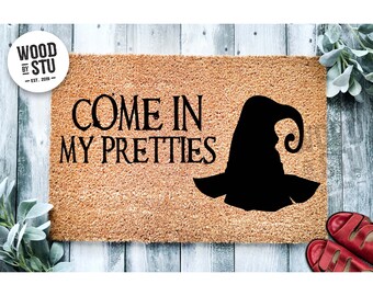 Doormat Come In My Pretties Door Mat Funny Doormat Welcome Mat Halloween Decor Funny Door Mat | Home Doormat | Halloween Welcome Mat 1273**