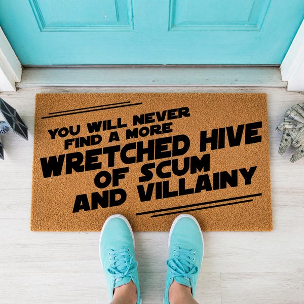 Wretched Hive Of Scum And Villainy Doormat - Gift Welcome Mat