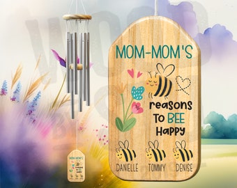 Gift for Mom-Mom | Personalized Wind Chimes | Mom-Mom Gift | Mothers Day | Mother's Day Gift | Personalized Gift | Grandparent's Day Gift