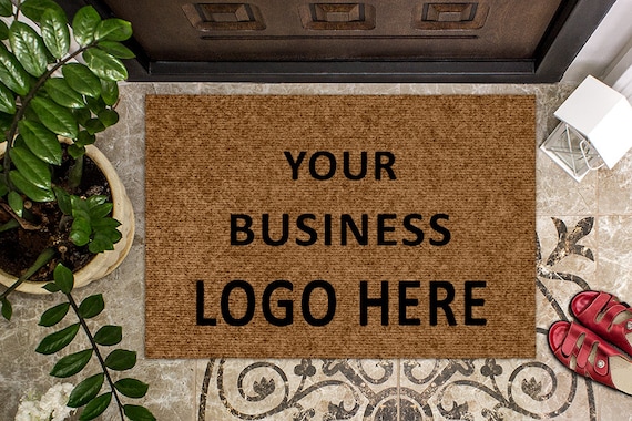 Custom Doormat Logo On Doormat Business Logo Doormat Etsy