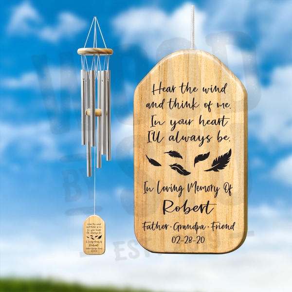 Personalized Wind Chimes | Memorial Tribute | In Loving Memory Of | Wind Chime | In Memory Of | Remembrance Wind Chime