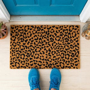 Leopard Print Doormat, Animal Print Mat, Spots Rug, Entry Decor 1613